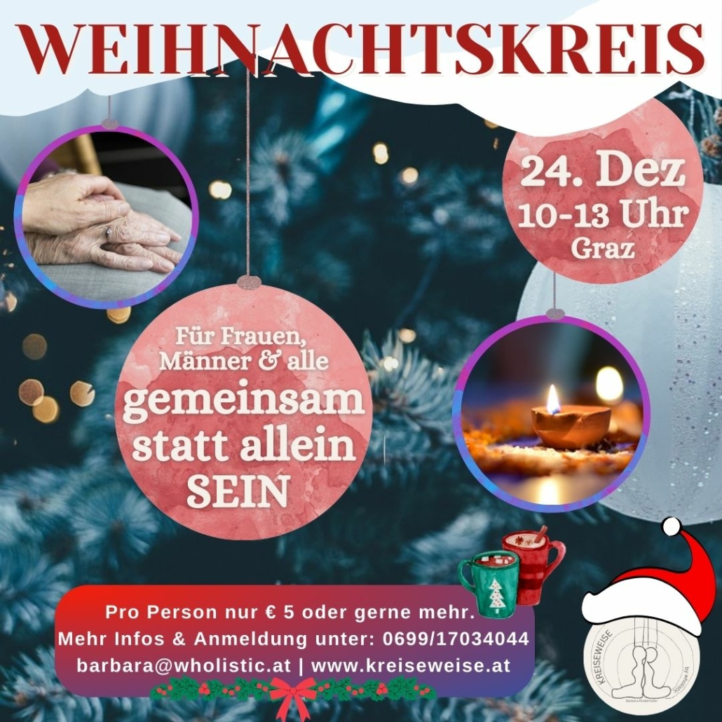 Weihnachtskreis für alle (Männer, Frauen, nonbinäre Menschen), die sonst alleine sind am 24. Dezember